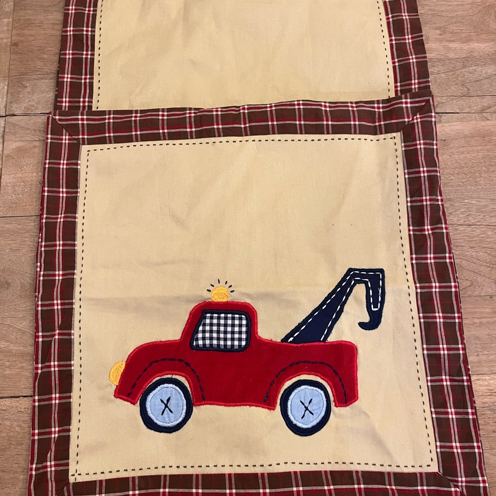 Pottery Barn Kids pair of tow truck shams NWT